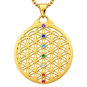 Fleur de Vie 7 Chakras Or
